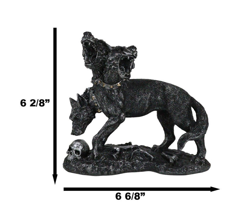 Figura de Cerbero, guardián de la hidra de tres cabezas, perro de Hades, perro guardián de la mitología griega-7