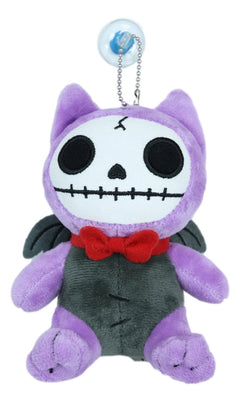 Furry Bones Purple Flappy The Bat W/ Red Tie Voodoo Skeleton Plush Toy-4