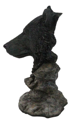 Busto de oso negro de bosque rústico occidental con soporte de estepas rocosas-8