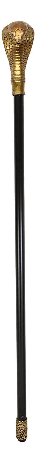Golden Egyptian God Uraeus Cobra Head Prop Decorative Walking Cane 39"H-6