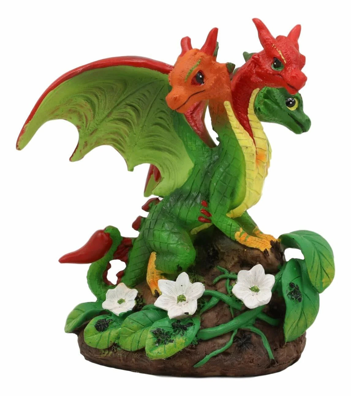 Colorful Garden Fruits and Berries Green Dragon Statue by Stanley Morrison-6