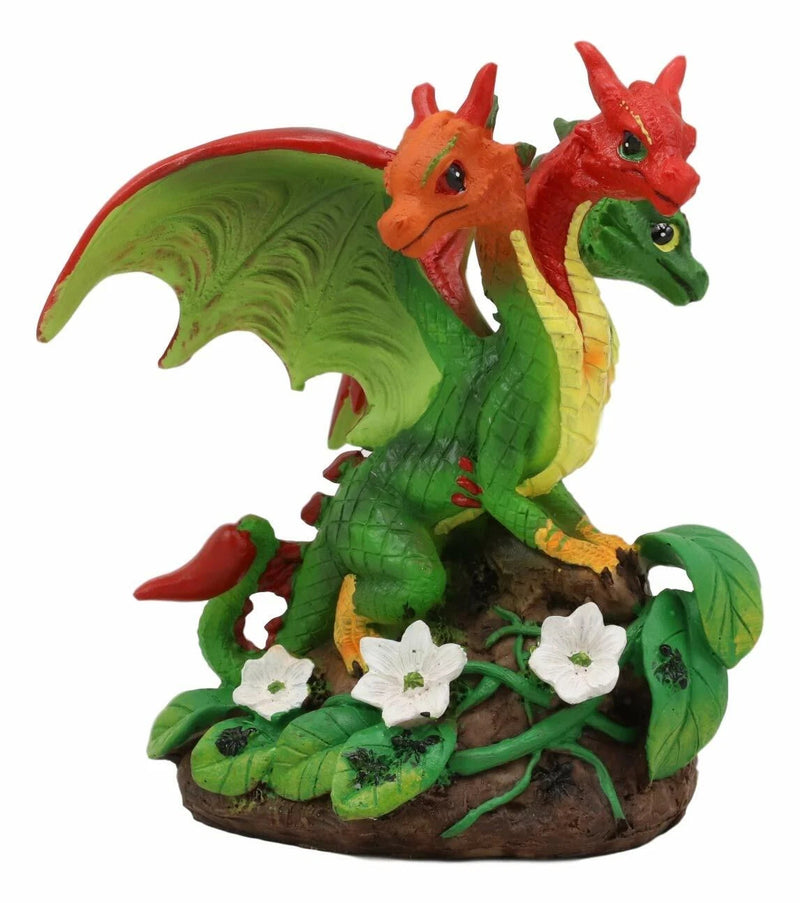 Colorful Garden Fruits and Berries Green Dragon Statue by Stanley Morrison-6