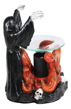 Dark Conjuring Grim Reaper Fire Magic Electric Oil Burner Tart Warmer-7