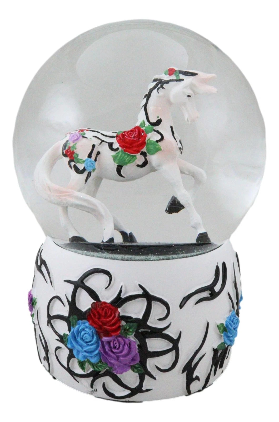 Sendero de ponis pintados, globo de agua con purpurina y caballo tribal rosa del jardín occidental-7