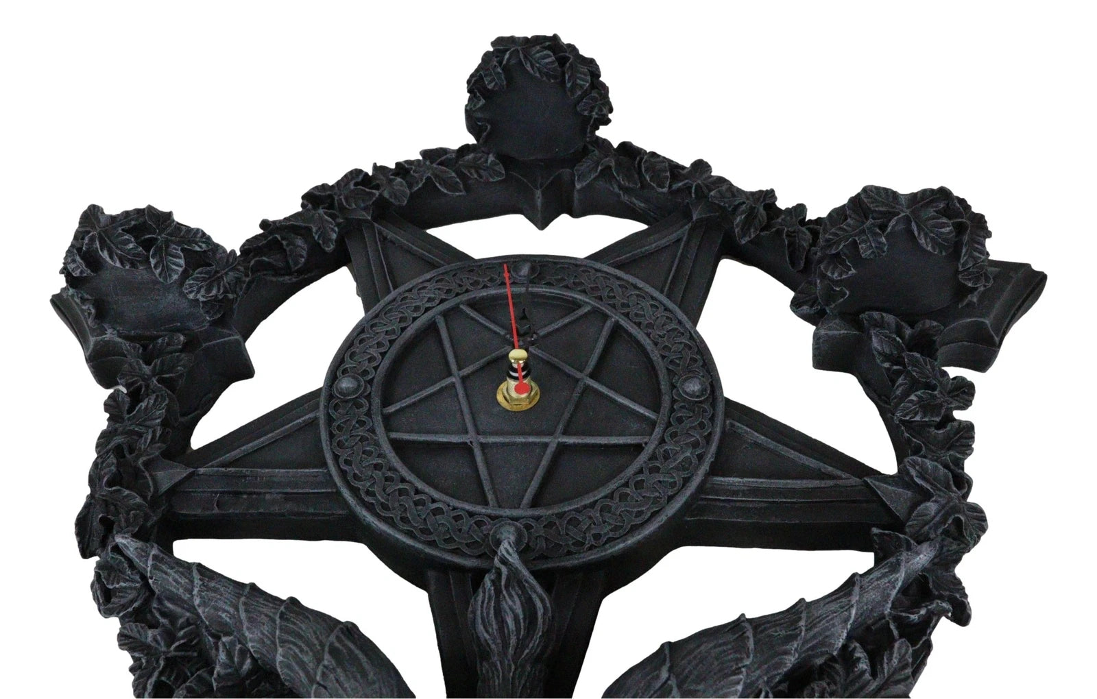 Samael Lilith Baphomet Hanging Wall Clock Candle Holder Decor Plaque 19" H-8