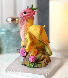 Colorful Fruits Vegetables Yellow Onion Dragon Figurine Fairy Garden Decor-1