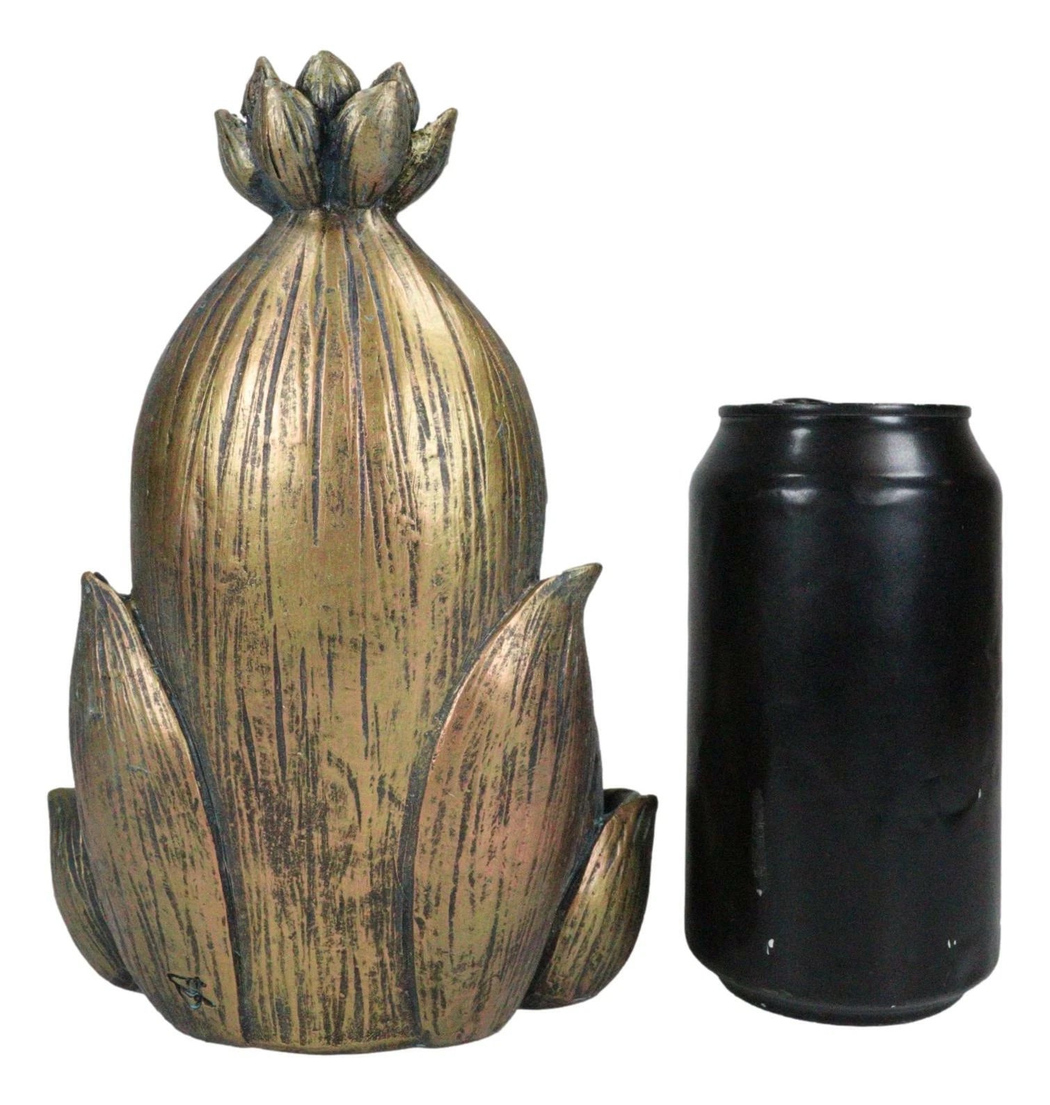 Hindu Elephant God Ganesha On Lotus Throne Backflow Cone Incense Burner Figurine-9