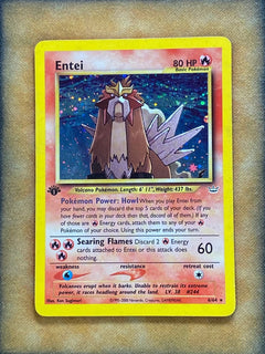 Pokemon Entei 6/64 Holo Rare 1st Edition LP-1