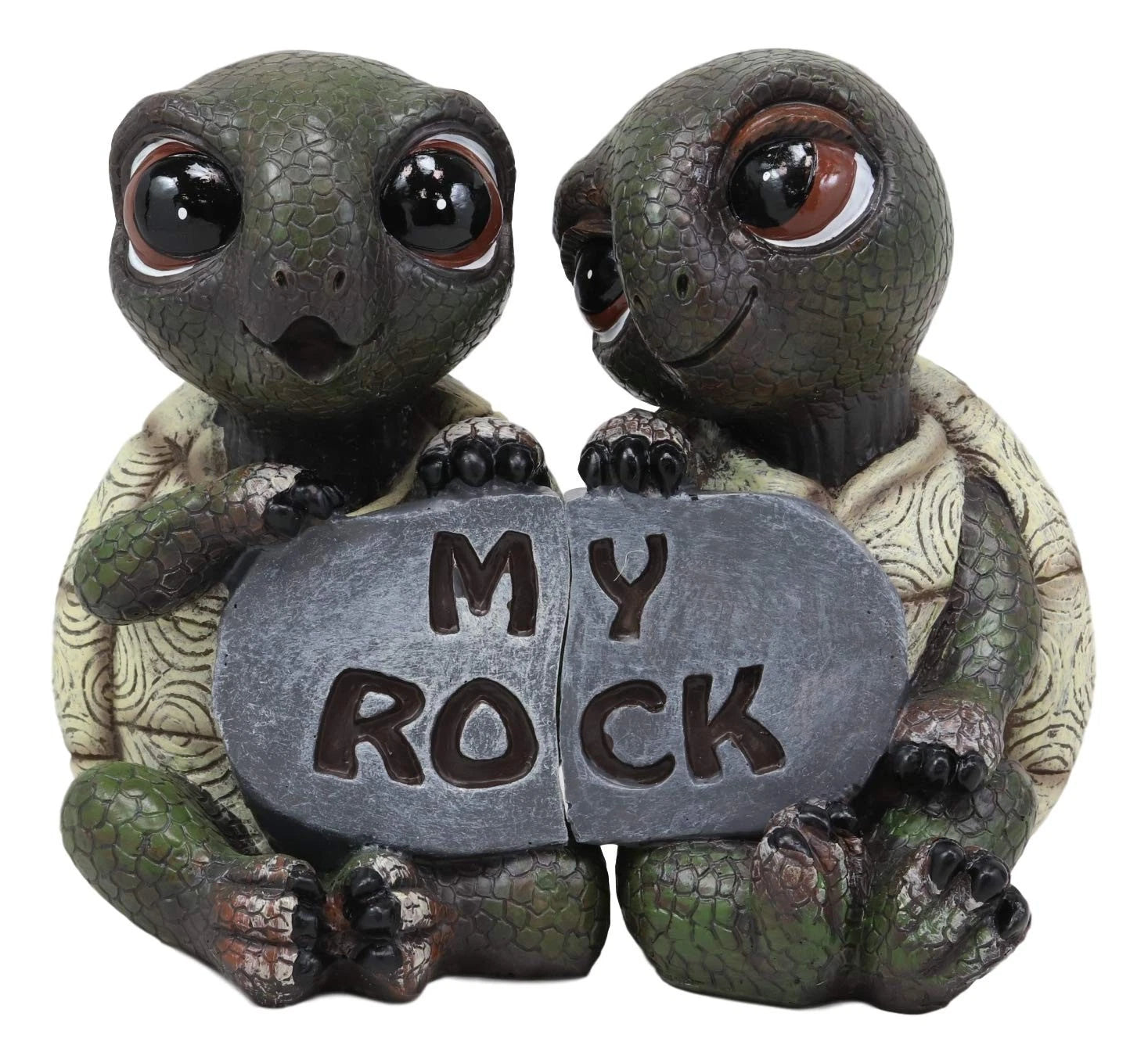 Figuras de pareja de tortugas románticas y amorosas náuticas "My Rock" (juego de 2 piezas)-8