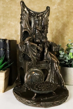 Celtic Goddess Of Fertility Maeve Seated On Throne Statue 11"H Medb Maev Decor-7