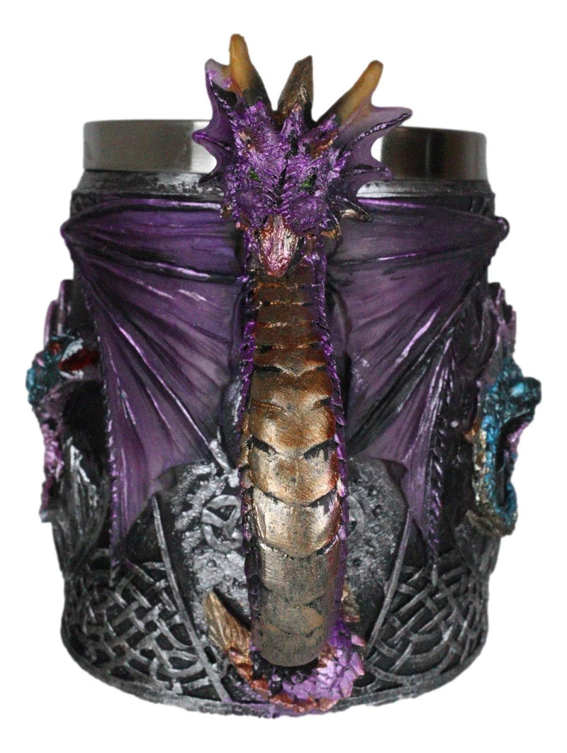 Conception Blue Fire Purple Dragon Beer Stein Tankard Coffee Cup Mug 12oz-6