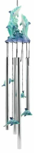 Sea World Three Dolphins Launching Above Water Wind Chime Marine Life Nautical-2