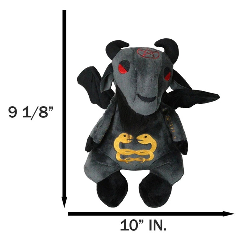 Sabbatic Goat Baphomet With Caduceus Serpents Luxe Soft Plush Toy-9
