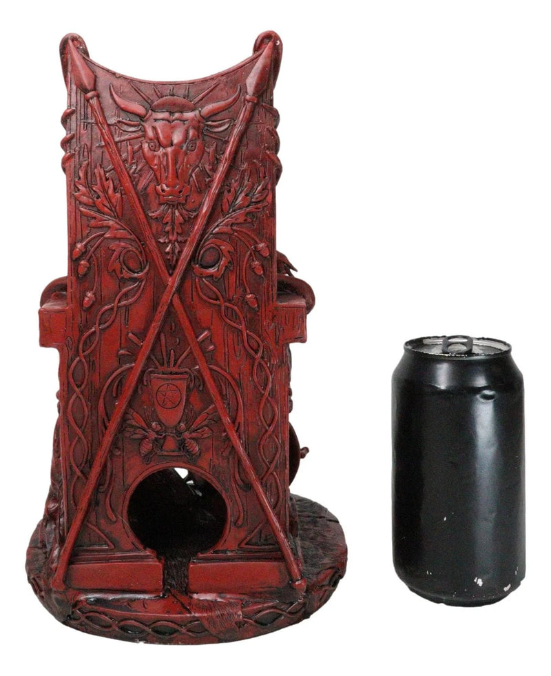 Celtic Maeve with Bird and Squirrel On Throne Statue 11" Tall Clay Finish-7