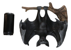 Gothic Winged Vampire Bat By Spider Web Hanging From Branch Wall Hanging Decor-6