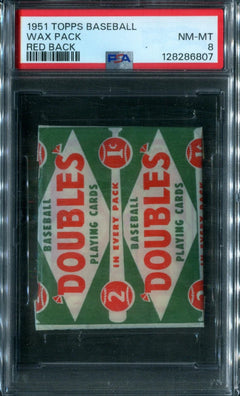 1951 Topps Baseball Red Back Unopened Wax Pack PSA 8 *6807-1