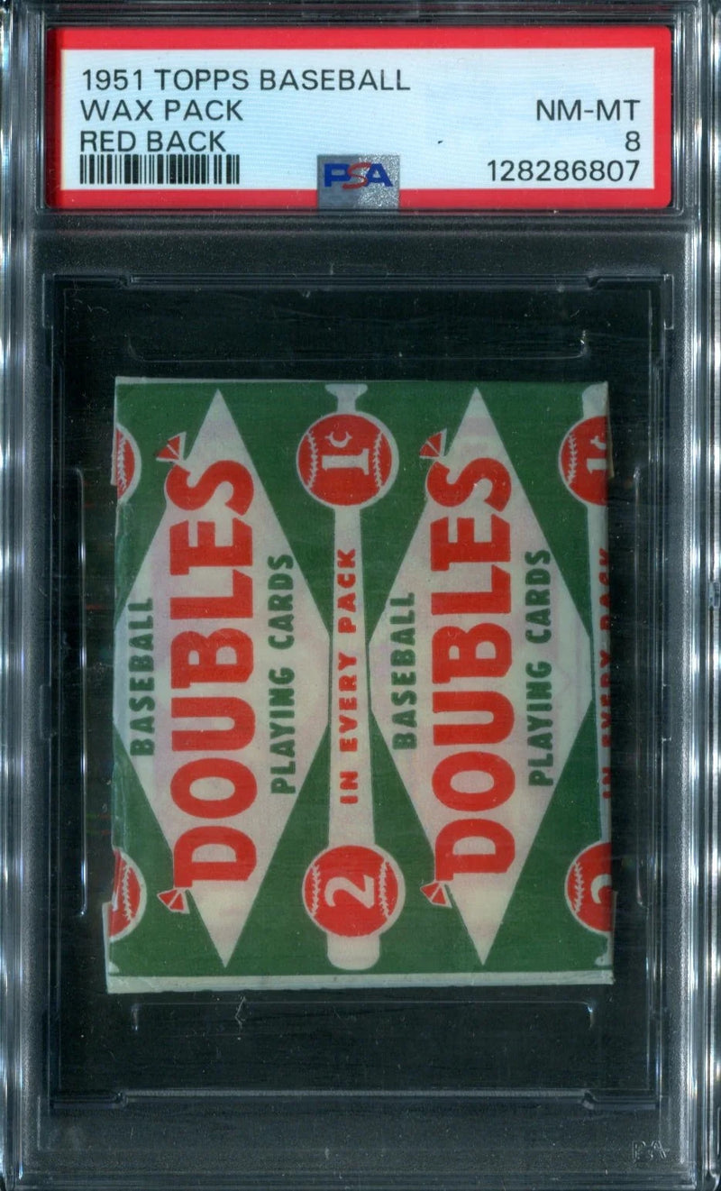1951 Topps Baseball Red Back Unopened Wax Pack PSA 8 *6807-1