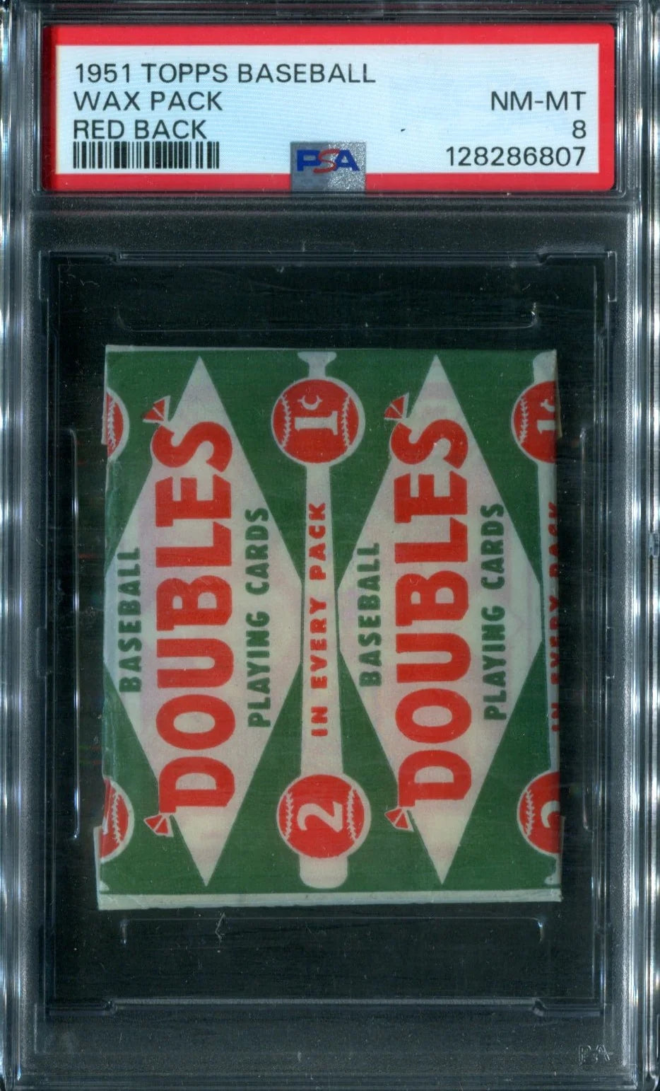 1951 Topps Baseball Red Back Unopened Wax Pack PSA 8 *6807