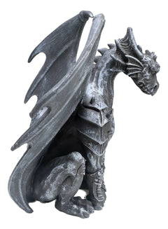 Crouching Gothic Winged Dragon Guardian Chimera Gargoyle Decorative Figurine-6
