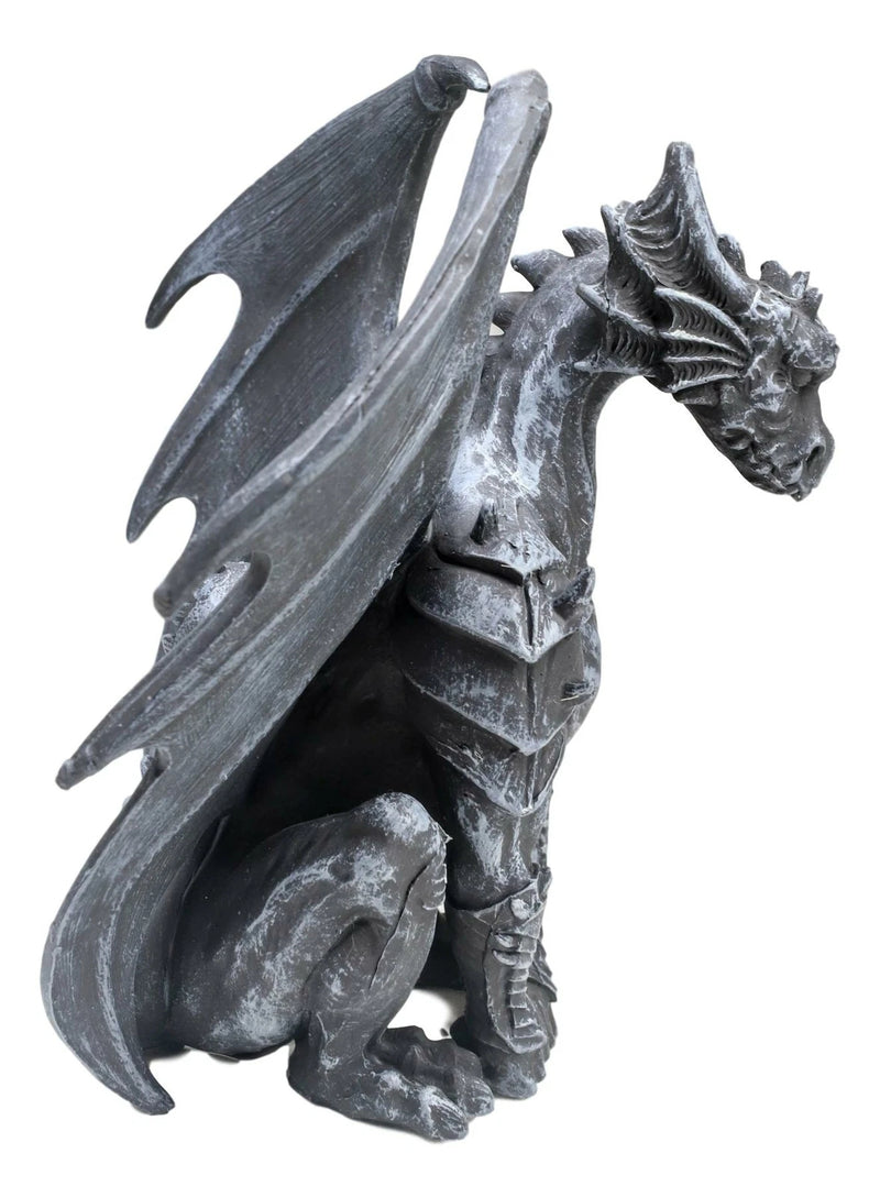 Crouching Gothic Winged Dragon Guardian Chimera Gargoyle Decorative Figurine-6