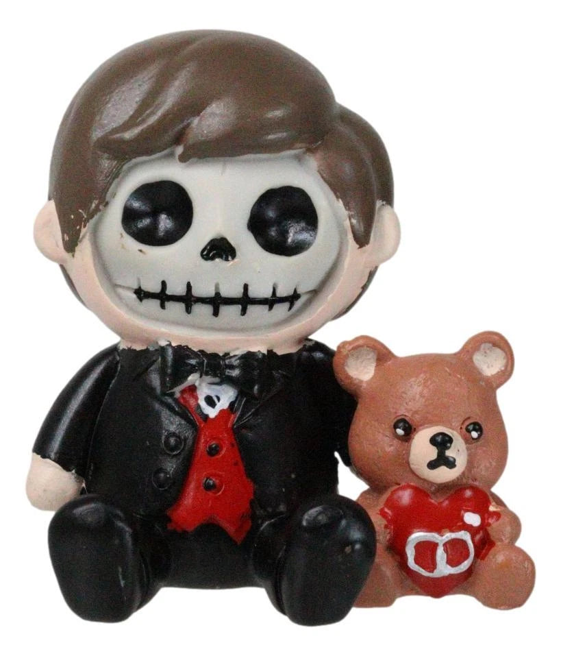 Set Of 2 Mr And Mrs Furrybones Bride Groom Wedding Skeleton Furrybones Figurines-9