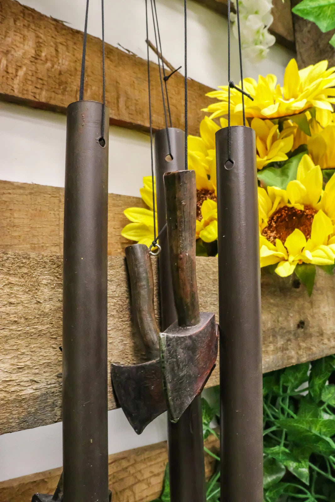 Maltese Cross Crest With Crossed Fire Fighter Axe Fireman Wind Chime Decor-7