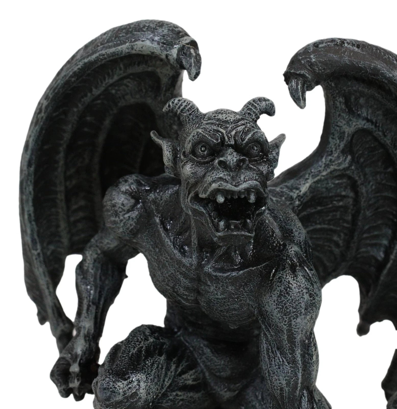 Winged Horned Devil Gargoyle Statue 6.25" Tall Notre Dame Evil Warden Gargoyle-6