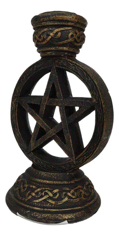 Celtic Witchcraft Wicca Sacred Pentagram Circle Backflow Incense Burner Figurine-10