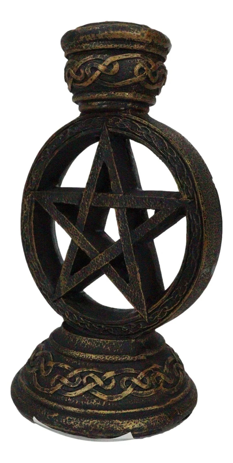 Celtic Witchcraft Wicca Sacred Pentagram Circle Backflow Incense Burner Figurine-10
