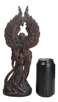 Morrigan Statue, 12" Celtic War Goddess Phantom Queen Triple Goddess Valkyrie Figurine for Shelf, Mantle, Home, or Gothic Fantasy Decor-10