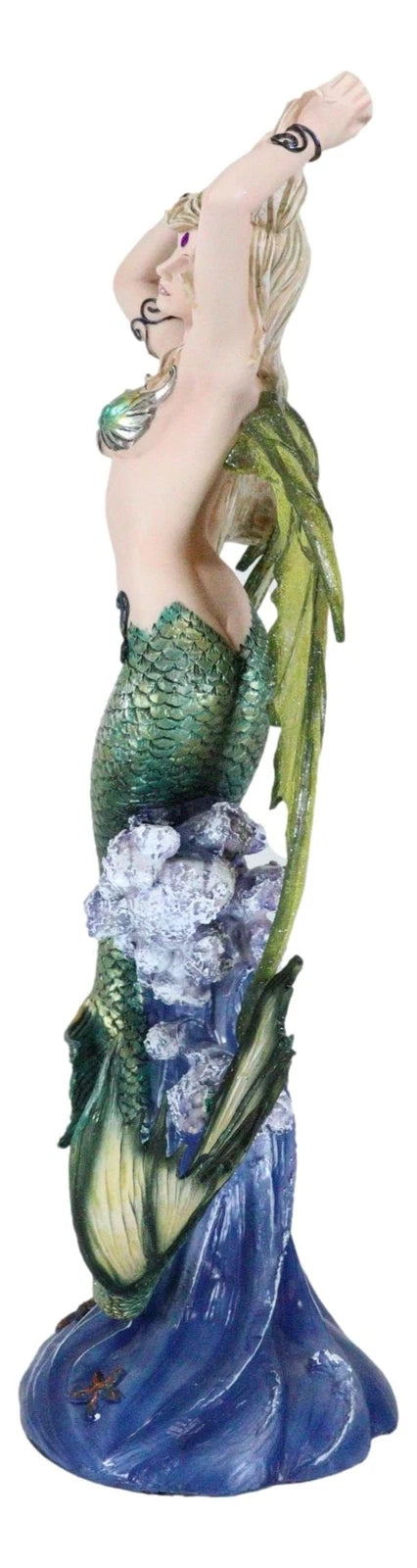 Large Nautical Ocean Dancing Mermaid Statue 26"H Goddess Venus Rising Figurine-7