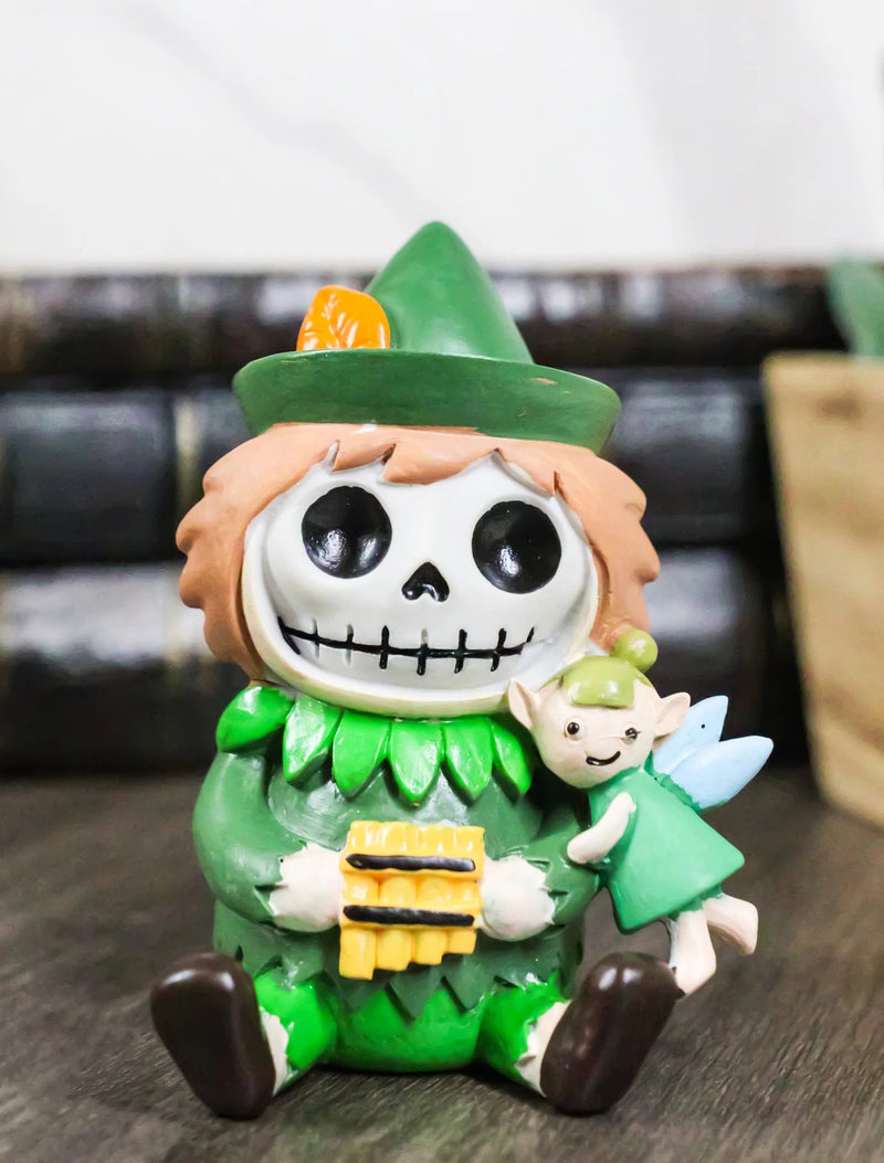 Furry Bones Whimsical Peter Pan With Tinker Bell Skeleton Figurine Furrybones-1