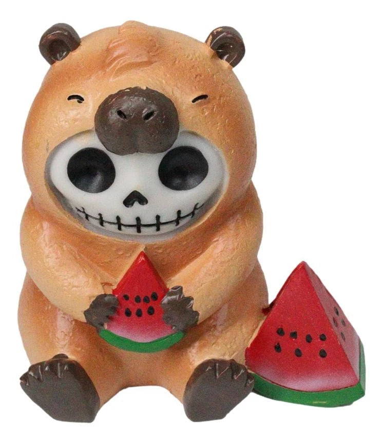 Furrybones Adorable Capybara With Watermelon Skeleton Figurine Furry Bones-10