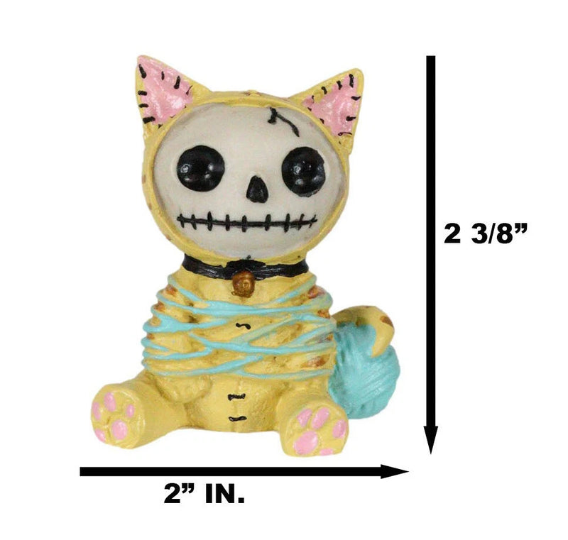 Furrybones Tabby Mao Mao Entangled With Yarn Kitty Cat Skeleton Figurine 2.5"H-2