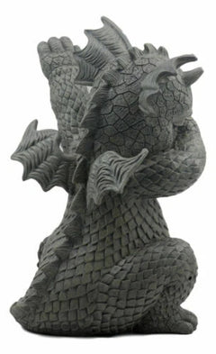 Whimsical Hip Hop Dabbing Garden Dragon Statue 9.25"Tall Look At My Dab Dragon-7