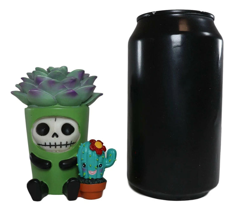 Furry Bones Echy The Succulent Plant Pot With Cactus Skeleton Figurine-8