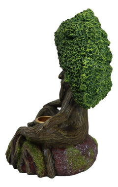 Forest Greenman Tree Man Ent Meditating Backflow Incense Cone Burner Figurine-8