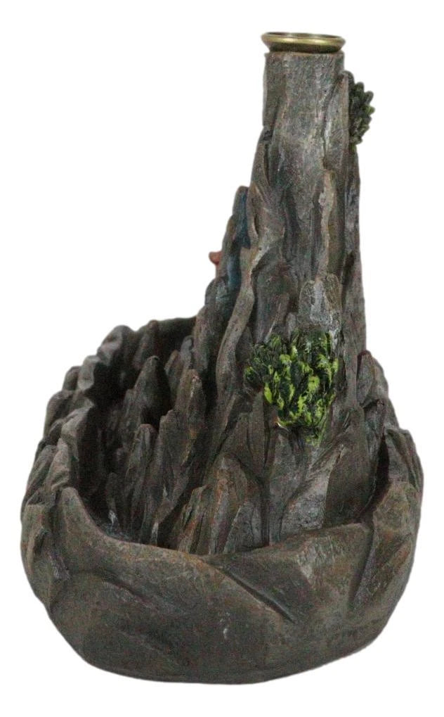Feng Shui Zen Mountain Range Buddhist Pagoda Temple Backflow Cone Incense Holder-7