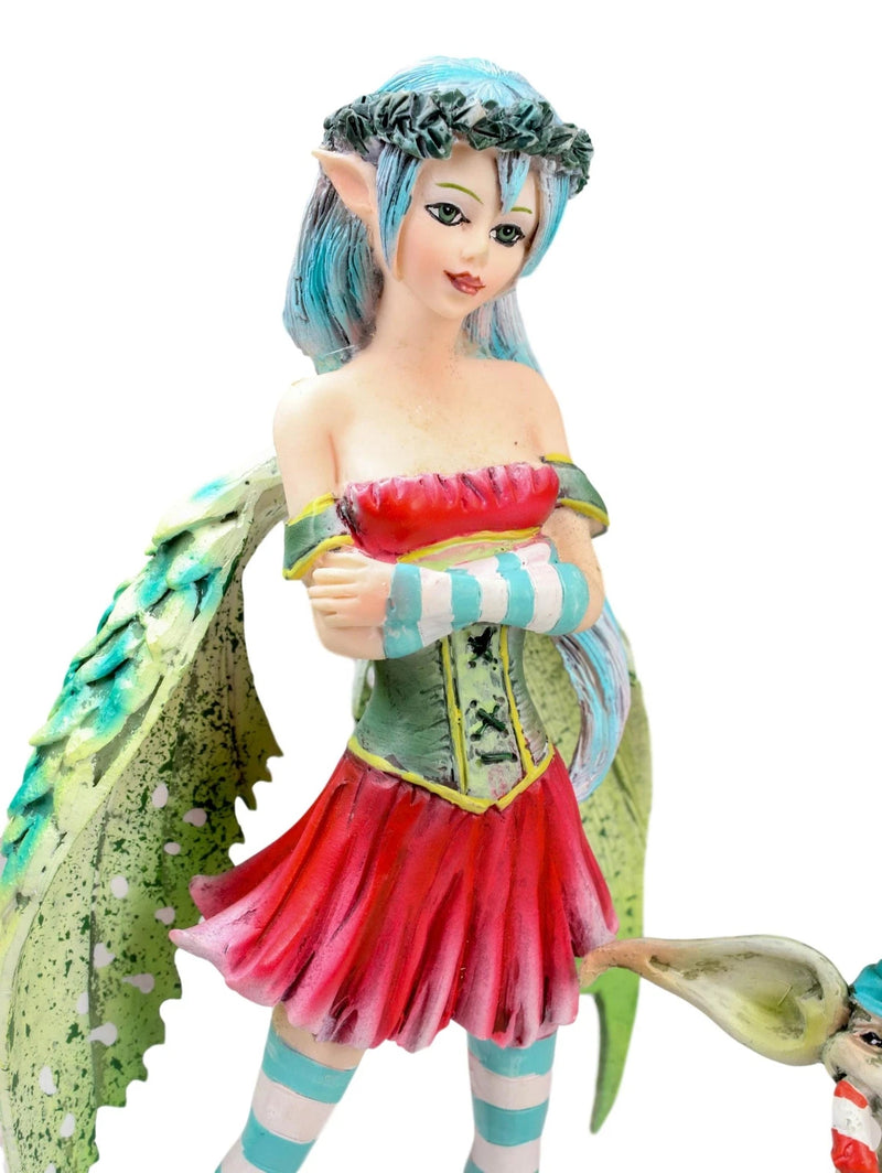 Amy Brown Christmas Fairy And Candy Cane Gremlin Naughty List Collectible Statue-7