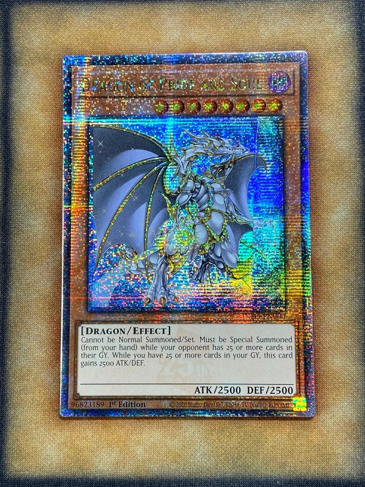 Yugioh Dragon of Pride Soul INFO-EN000 Quarter Century Rare 1st Ed NM