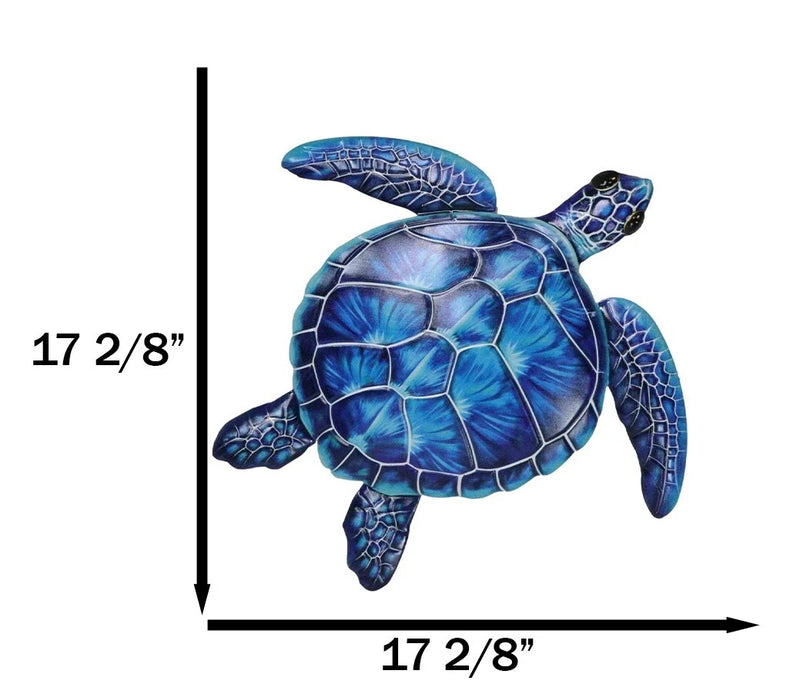 Marine Ocean Harmony Series Blue Bermuda Elegant Sea Turtle Metal Wall Decor-8