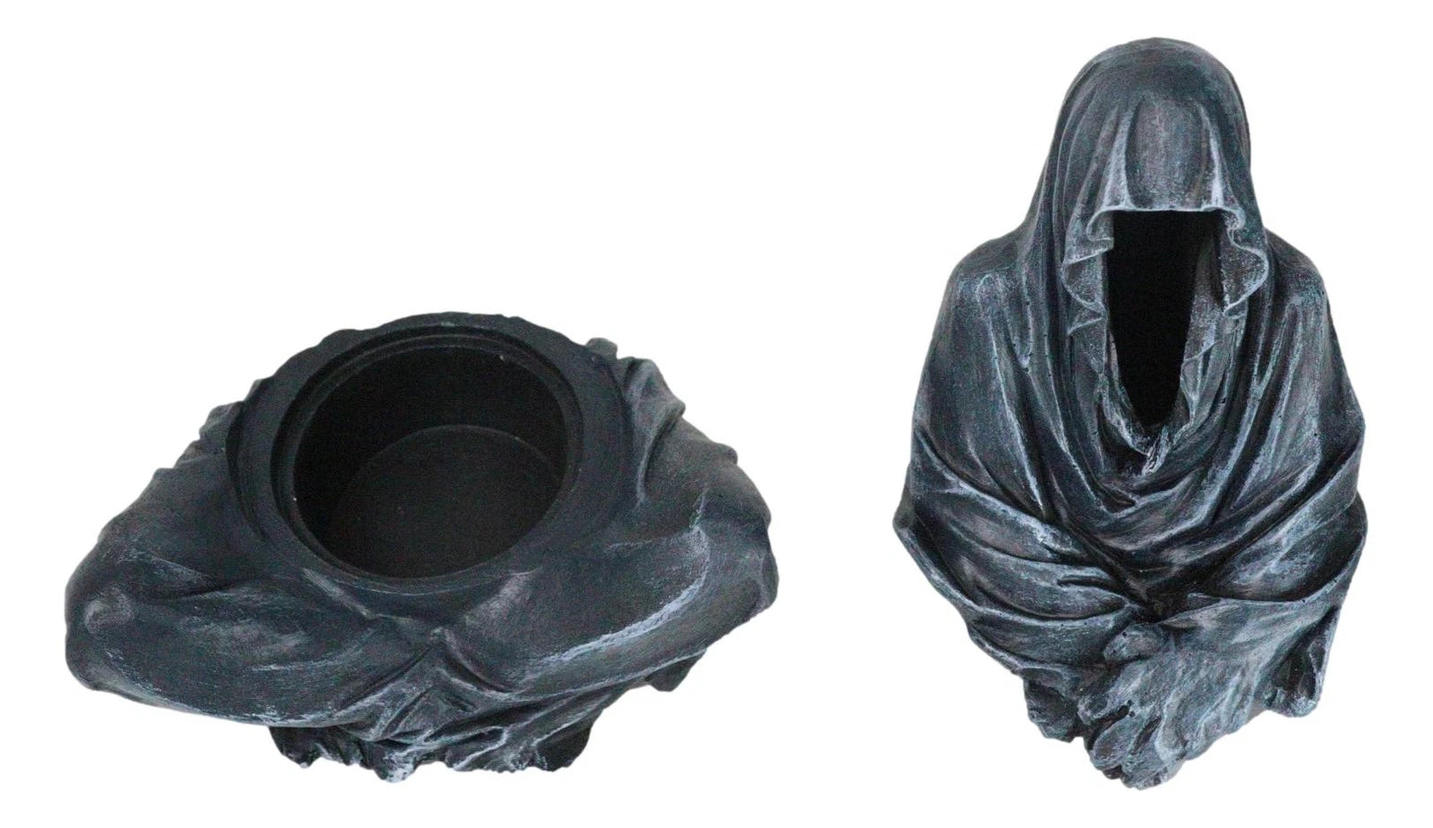 Reaper of Souls Grim Reaper In Hooded Cloak Backflow Incense Cone Burner Statue-3