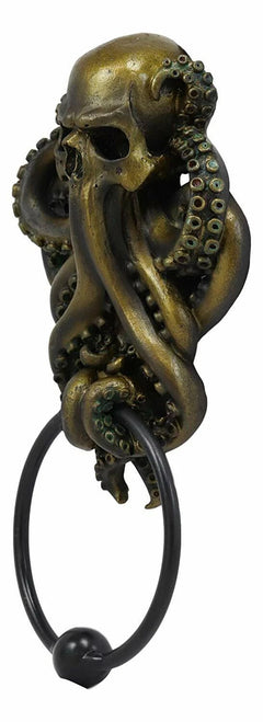 Bermuda Triangle Nautical Octopus Kraken Ghost Of Cthulhu Door Knocker Figurine-2