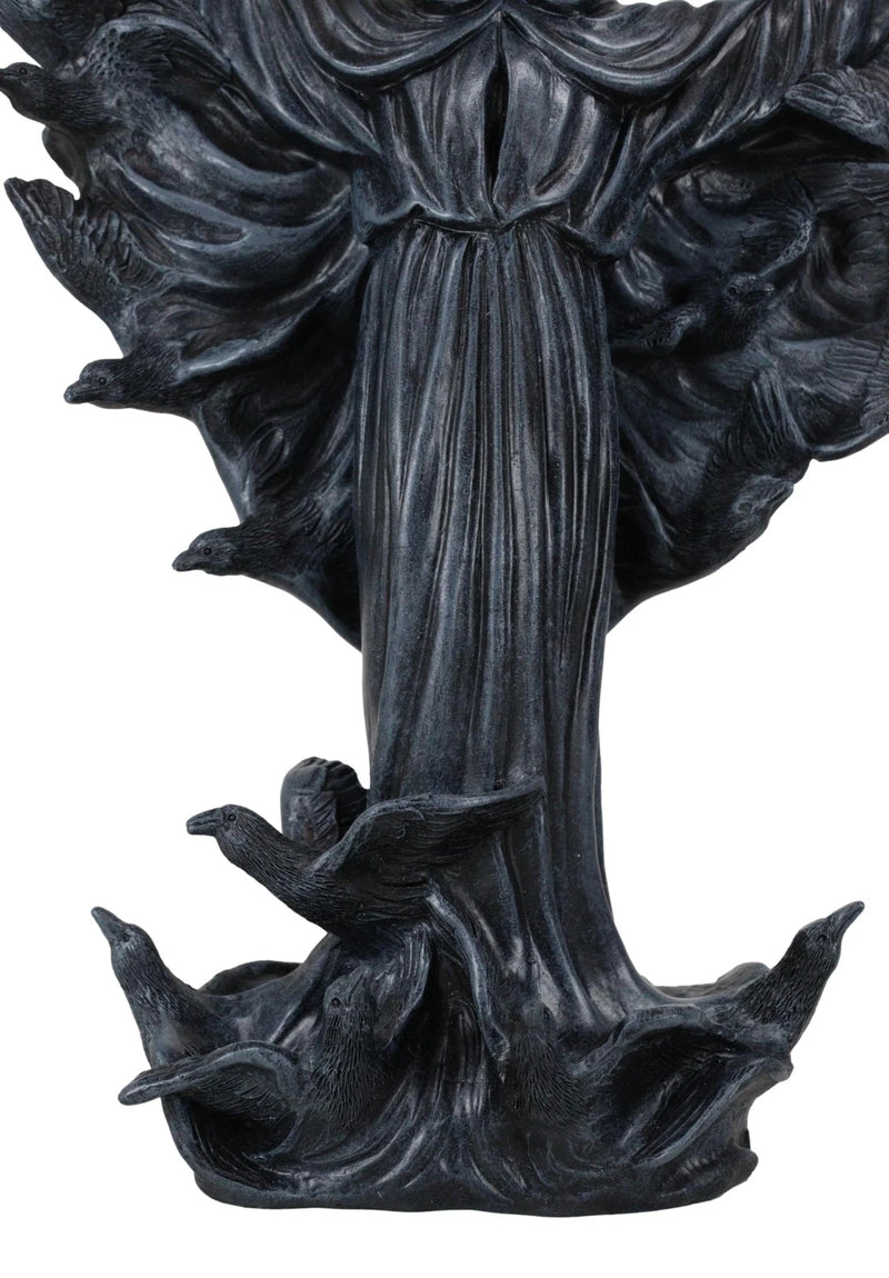 The Dark Lord Boogeyman Black Death Grim Reaper With Raven Crows Figurine-8