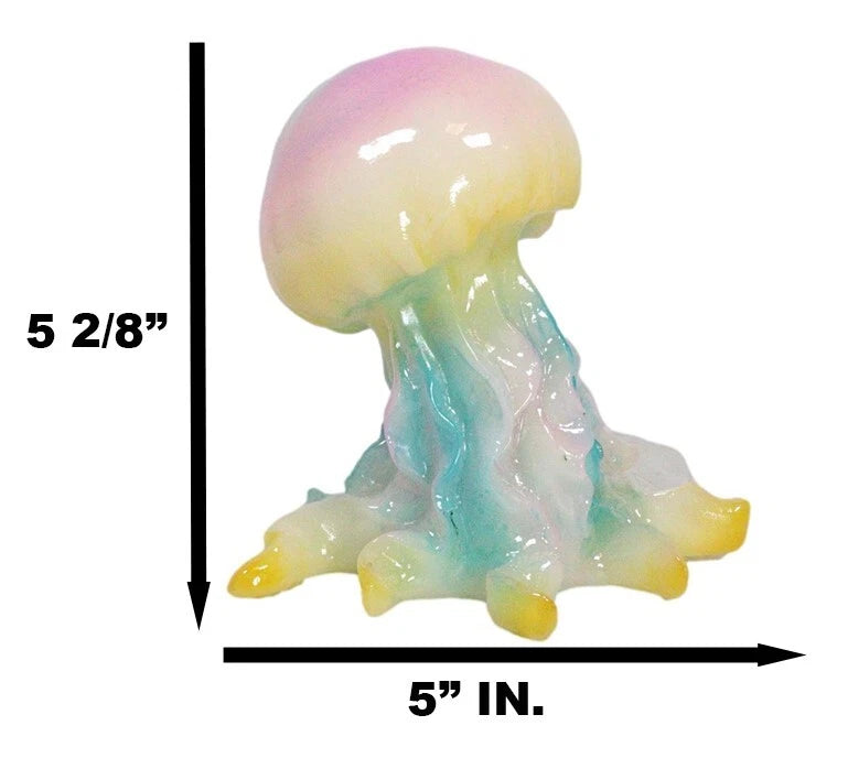 Nautical Colorful LED Glow Light Acrylic Resin Jellyfish Sea Jellies Figurine-7