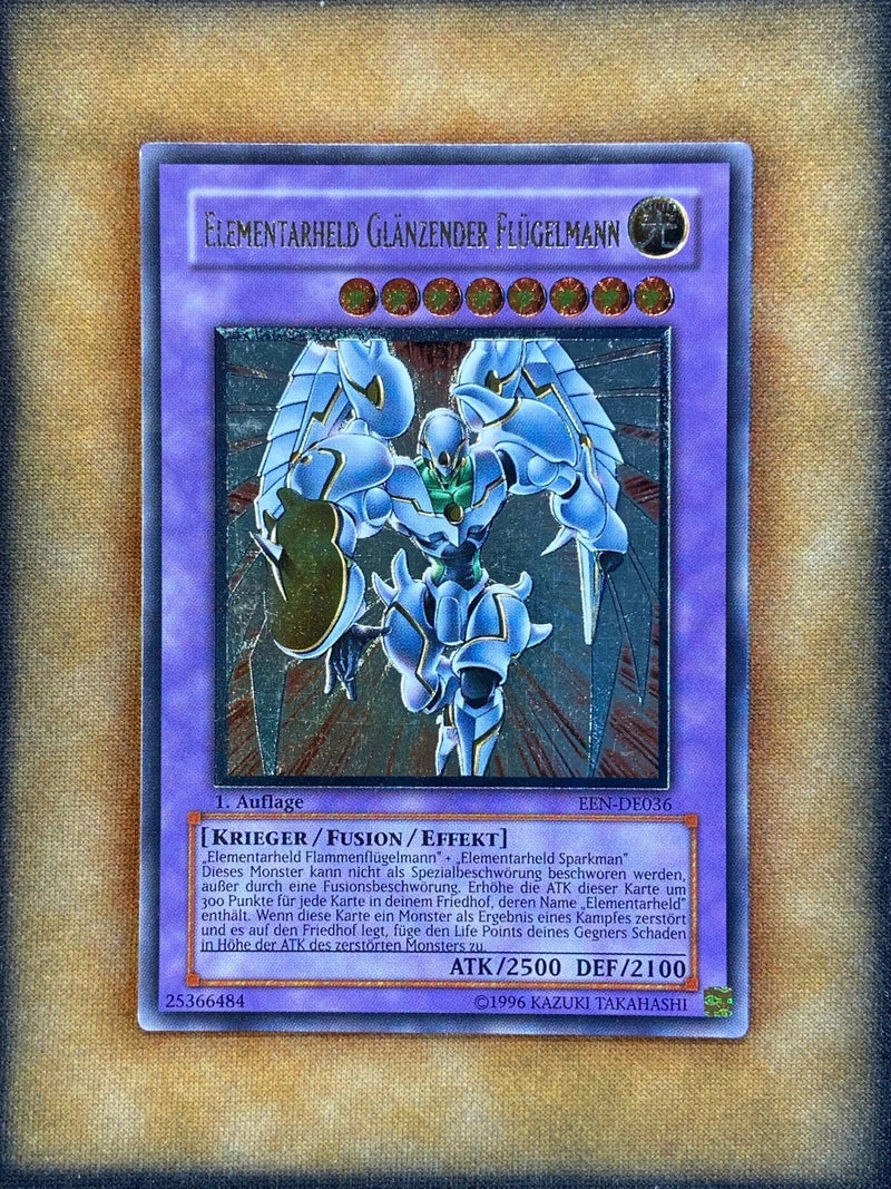 Yugioh Elemental Hero Shining Flare Wingman EEN-EN036 Ultimate 1st Ed GERMAN NM-1