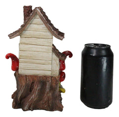 Fairy Garden LED Light Up Cottage Tree House With Toadstool Mushrooms Figurine-9