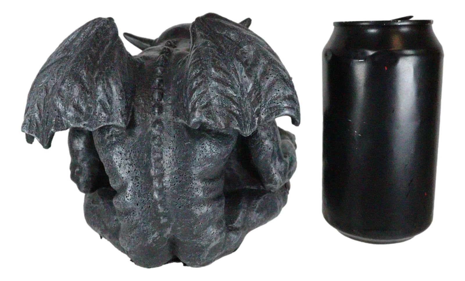 Notre Dame Horned Gargoyle With Spell Book Statue Demonic Bibliography Watchman-7