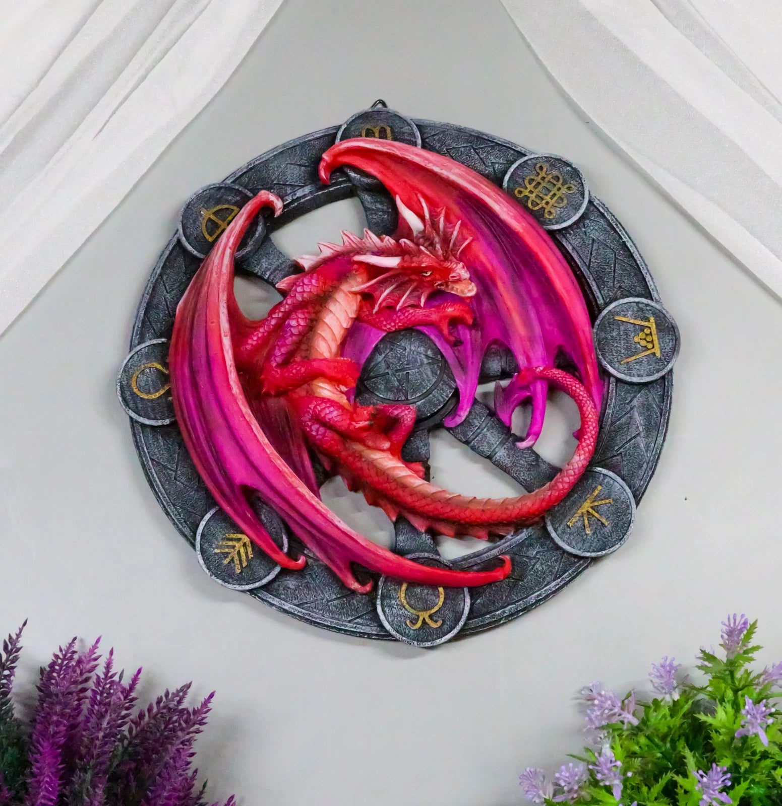 Lammas Drake Harvest Season Wheel of The Year Sabbats Of The Dragon Wall Decor-1