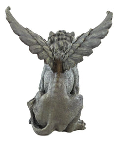Gothic Winged Aslan Roaring Lion Battle War Cry Gargoyle Figurine 7"H-7